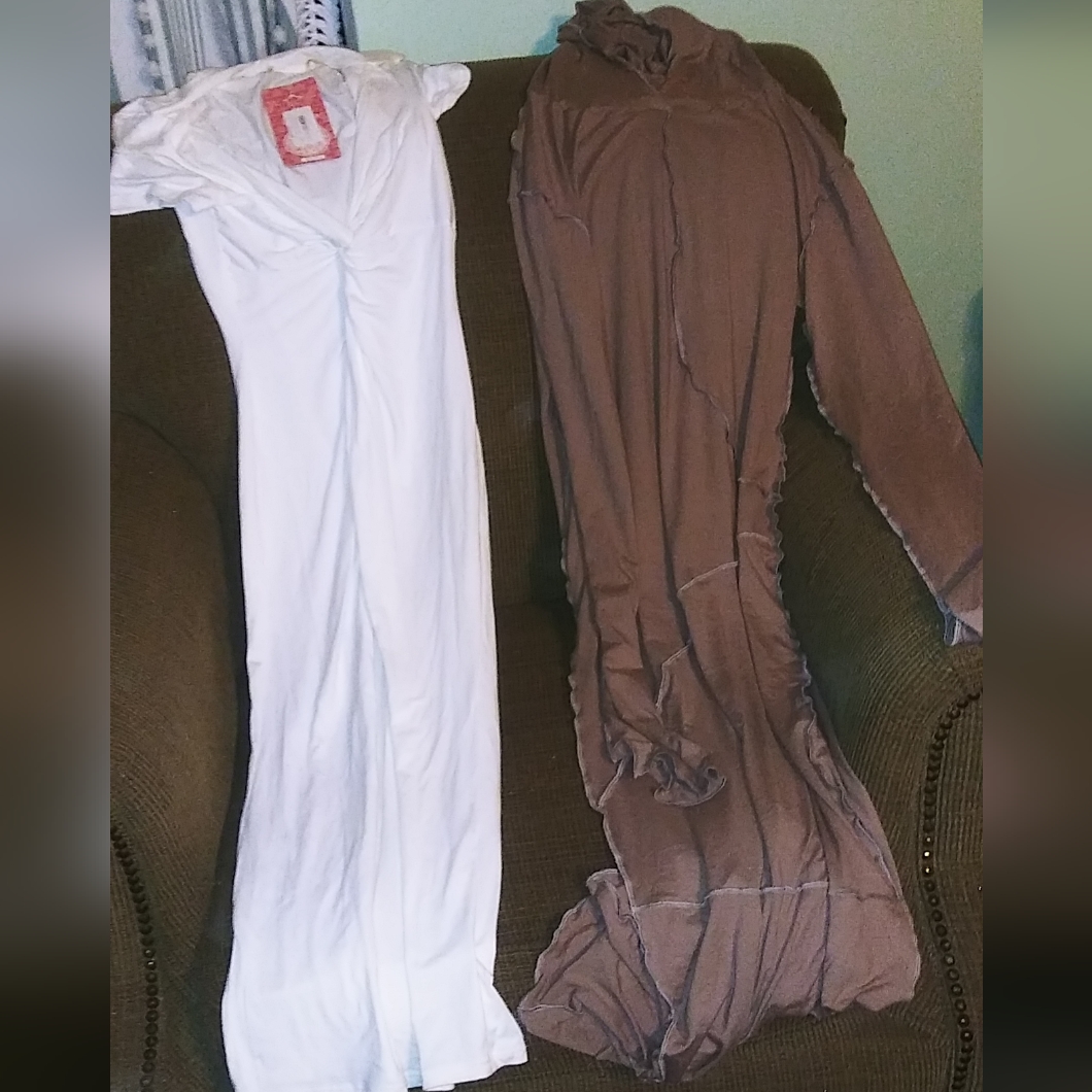 Lot Of 2 Womens Size Small Fall Nylon Stretchy Type Dresses Both Are Brand Nee